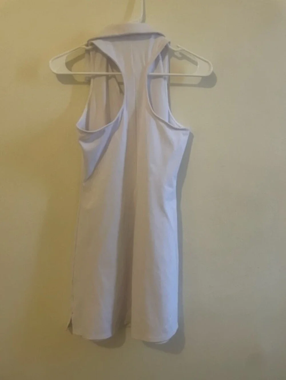 Alo Yoga Charmed Tennis Dress White Racerback Airbrush Polo S